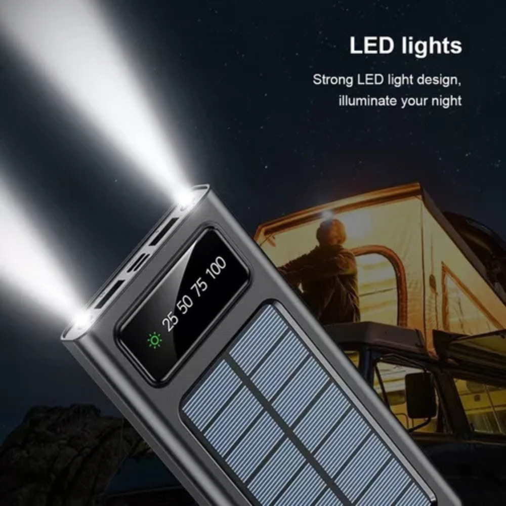 Power Bank 5em1 + carga solar Ultra - rápida y energía infinita.