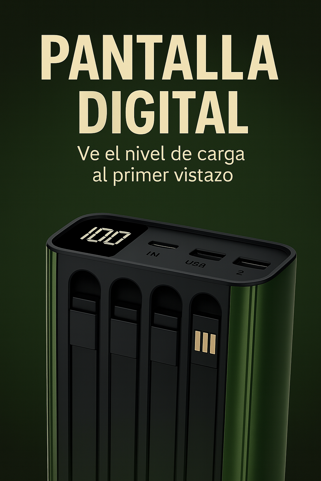 Power Bank 5 en 1 – carga rápida y total comodidad