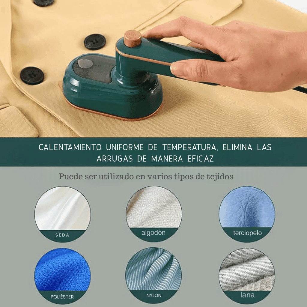 ¡Plancha de Vapor Portátil: Ropa Impecable en Segundos!